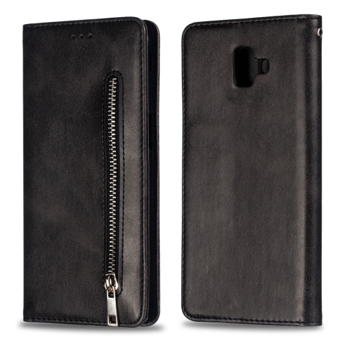 Calf Texture Zipper Magnetic Horizontal Flip Leather Case for Galaxy J6+ (2018), with Wallet & Holder & Card Slots (Black)
Calf Texture Zipper Magnetic Horizontal Flip Leather Case for Galaxy J6+ (2018), with Wallet & Holder & Card Slots (Black)