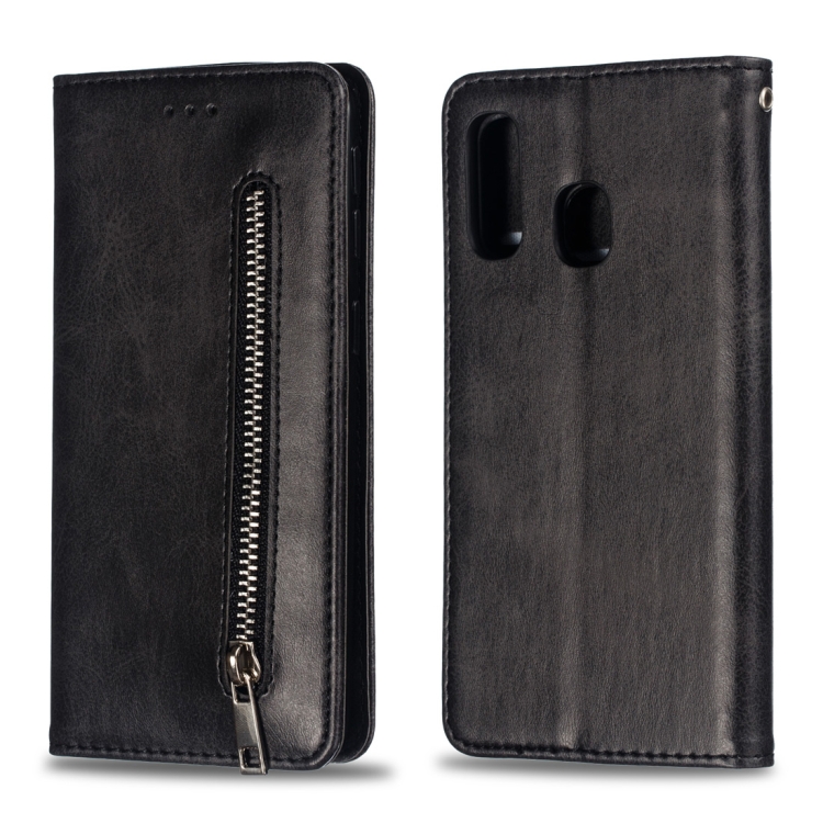 Calf Texture Zipper Magnetic Horizontal Flip Leather Case for Galaxy A40, with Wallet & Holder & Card Slots (Black)
Calf Texture Zipper Magnetic Horizontal Flip Leather Case for Galaxy A40, with Wallet & Holder & Card Slots (Black)