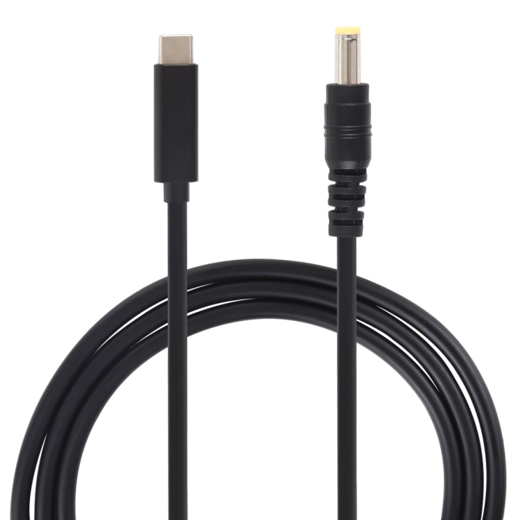 USB-C / Type-C to 5.5 x 2.5mm Laptop Power Charging Cable, Cable Length: about 1.5m(Black)
USB-C / Type-C to 5.5 x 2.5mm Laptop Power Charging Cable, Cable Length: about 1.5m(Black)