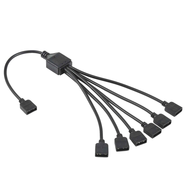 3 Pin 5V 1 to 6 Motherboard AURA RGB PC Cooling Extension Cable for Asus (Black)
3 Pin 5V 1 to 6 Motherboard AURA RGB PC Cooling Extension Cable for Asus (Black)