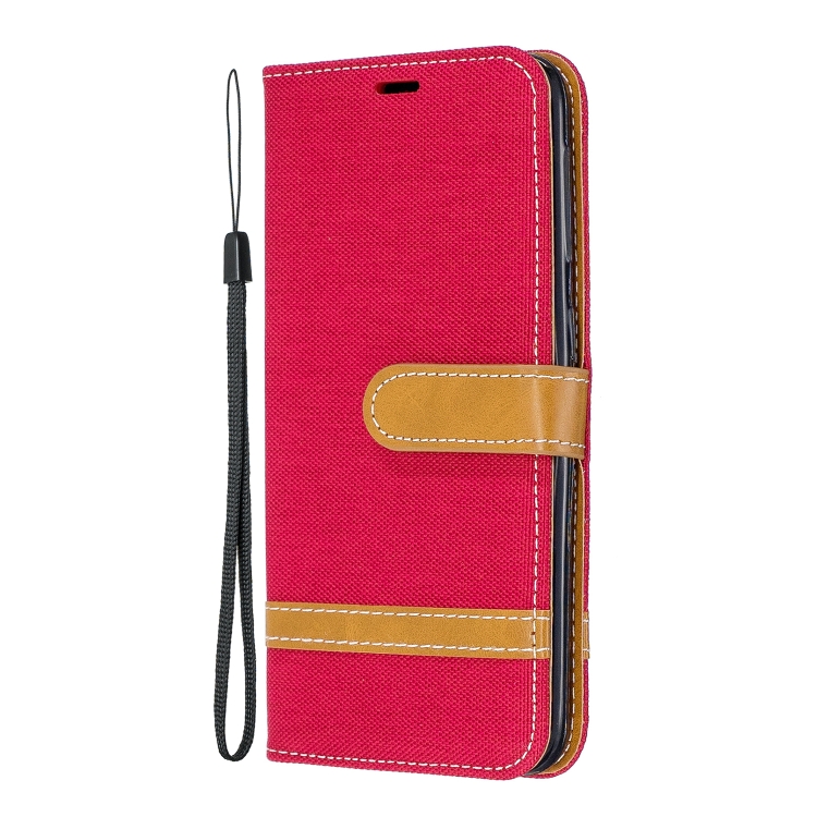 Color Matching Denim Texture Leather Case for Samsung Galaxy A20E, with Holder & Card Slots & Wallet & Lanyard(Red)
Color Matching Denim Texture Leather Case for Samsung Galaxy A20E, with Holder & Card Slots & Wallet & Lanyard(Red)