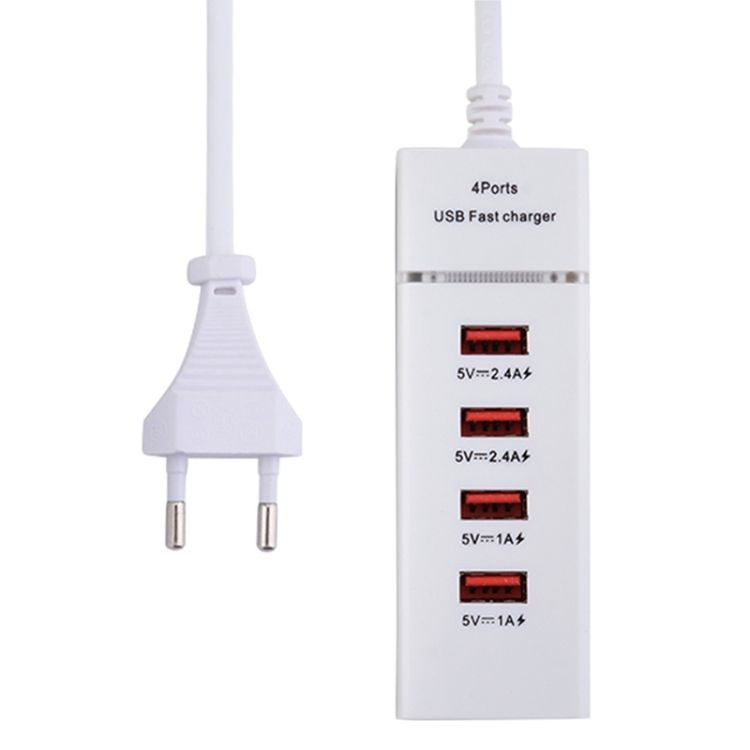 5V 4.1A 4 USB Ports Charger Adapter with Power Plug Cable, Cable Length: 1.5m, EU Plug(White)
5V 4.1A 4 USB Ports Charger Adapter with Power Plug Cable, Cable Length: 1.5m, EU Plug(White)