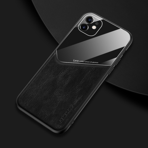 For iPhone 11 Pro All-inclusive Leather + Organic Glass Phone Case with Metal Iron Sheet(Black)
For iPhone 11 Pro All-inclusive Leather + Organic Glass Phone Case with Metal Iron Sheet(Black)