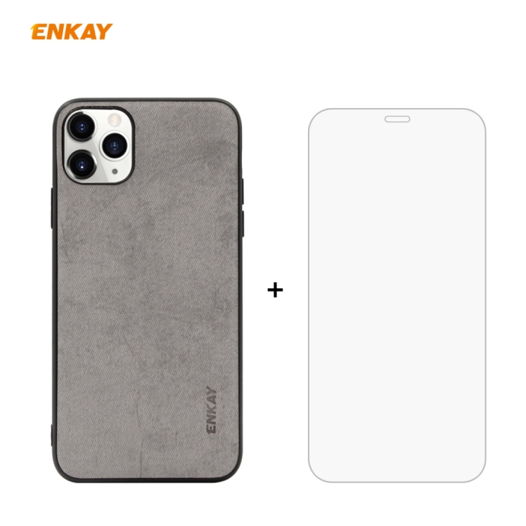 For iPhone 11 Pro ENKAY ENK-PC0292 2 in 1 Business Series Fabric Texture PU Leather + TPU Soft Slim Case Cover & 0.26mm 9H 2.5D Tempered Glass Film(Grey)
For iPhone 11 Pro ENKAY ENK-PC0292 2 in 1 Business Series Fabric Texture PU Leather + TPU Soft Slim Case Cover & 0.26mm 9H 2.5D Tempered Glass Film(Grey)