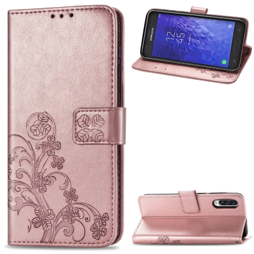 For Samsung Galaxy J3(2018) Four-leaf Clasp Embossed Buckle Mobile Phone Protection Leather Case with Lanyard & Card Slot & Wallet & Bracket Function(Rose Gold)
For Samsung Galaxy J3(2018) Four-leaf Clasp Embossed Buckle Mobile Phone Protection Leather Case with Lanyard & Card Slot & Wallet & Bracket Function(Rose Gold)