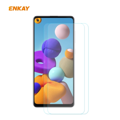 For Samsung Galaxy A21s 2 PCS ENKAY Hat-Prince 0.26mm 9H 2.5D Curved Edge Tempered Glass Film
For Samsung Galaxy A21s 2 PCS ENKAY Hat-Prince 0.26mm 9H 2.5D Curved Edge Tempered Glass Film