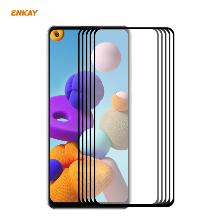 For Samsung Galaxy A21s 5 PCS ENKAY Hat-Prince Full Glue 0.26mm 9H 2.5D Tempered Glass Full Coverage Film
For Samsung Galaxy A21s 5 PCS ENKAY Hat-Prince Full Glue 0.26mm 9H 2.5D Tempered Glass Full Coverage Film