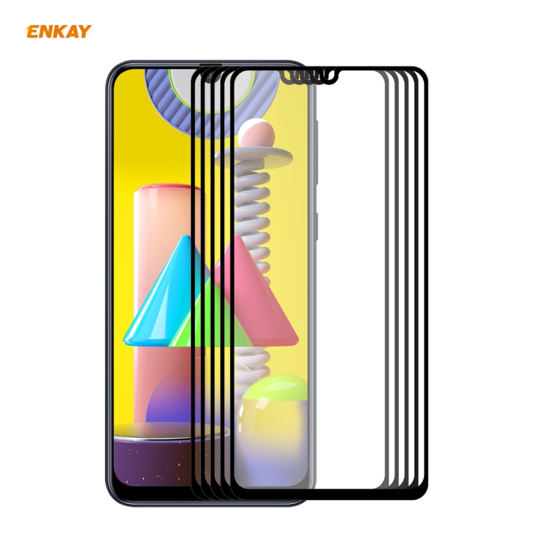 For Samsung Galaxy M31 / M21 5 PCS ENKAY Hat-Prince Full Glue 0.26mm 9H 2.5D Tempered Glass Full Coverage Film
For Samsung Galaxy M31 / M21 5 PCS ENKAY Hat-Prince Full Glue 0.26mm 9H 2.5D Tempered Glass Full Coverage Film