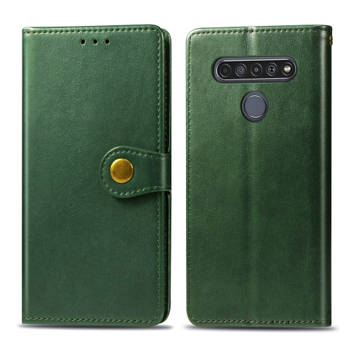 For LG K61 Retro Solid Color Leather Buckle Phone Case with Lanyard & Photo Frame & Card Slot & Wallet & Stand Function(Green)
For LG K61 Retro Solid Color Leather Buckle Phone Case with Lanyard & Photo Frame & Card Slot & Wallet & Stand Function(Green)