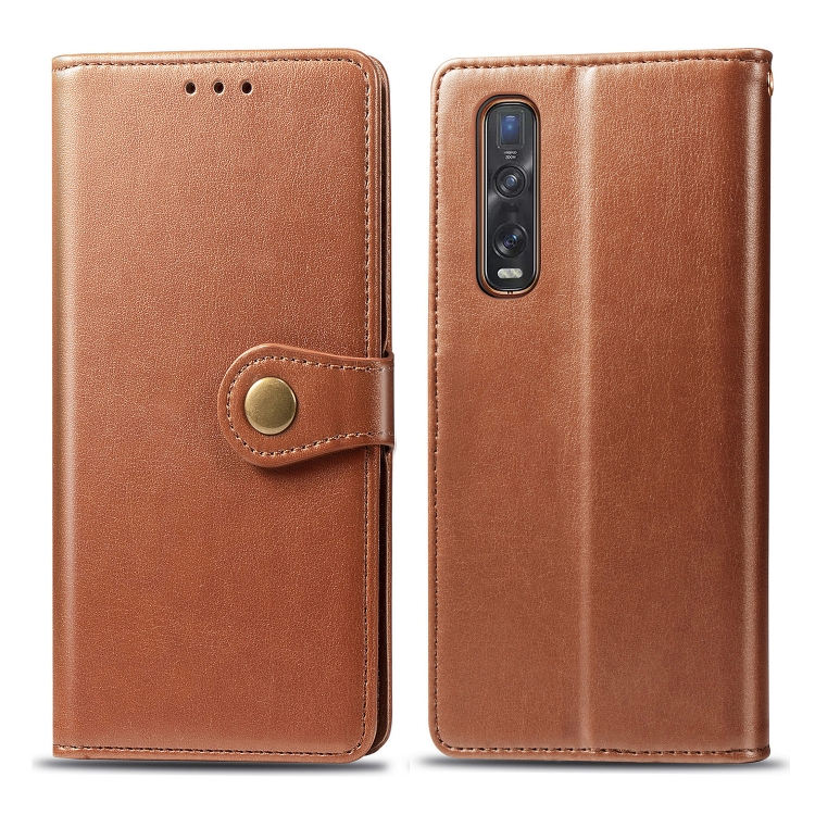 For OPPO Find X2 Pro Solid Color Leather Buckle Phone Case with Lanyard & Photo Frame & Card Slot & Wallet & Stand Function(Brown)
For OPPO Find X2 Pro Solid Color Leather Buckle Phone Case with Lanyard & Photo Frame & Card Slot & Wallet & Stand Function(Brown)