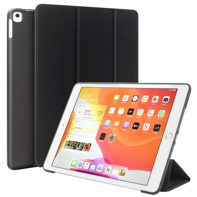 For iPad 10.2 inch 2019 / iPad Pro 10.5 inch Three-folding Surface PU Leather TPU Matte Soft Bottom Case with Holder & Sleep / Wake-up Function(Black)
For iPad 10.2 inch 2019 / iPad Pro 10.5 inch Three-folding Surface PU Leather TPU Matte Soft Bottom Case with Holder & Sleep / Wake-up Function(Black)