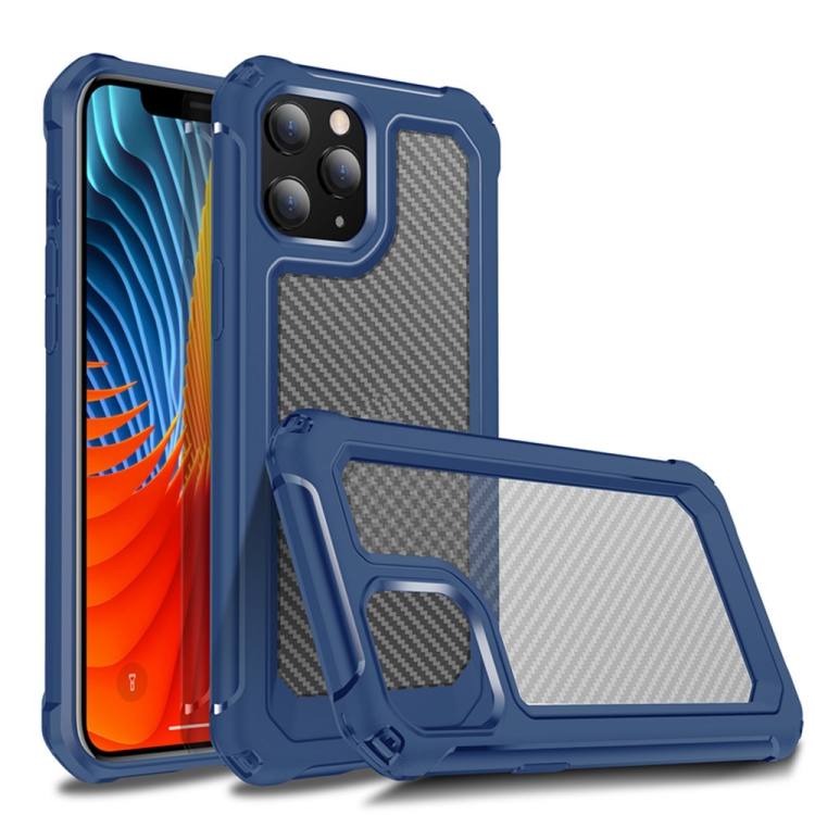 For iPhone 12 Pro Max Transparent Carbon Fiber Texture Rugged Full Body TPU+PC Scratch-Resistant Shockproof Case(Blue)
For iPhone 12 Pro Max Transparent Carbon Fiber Texture Rugged Full Body TPU+PC Scratch-Resistant Shockproof Case(Blue)