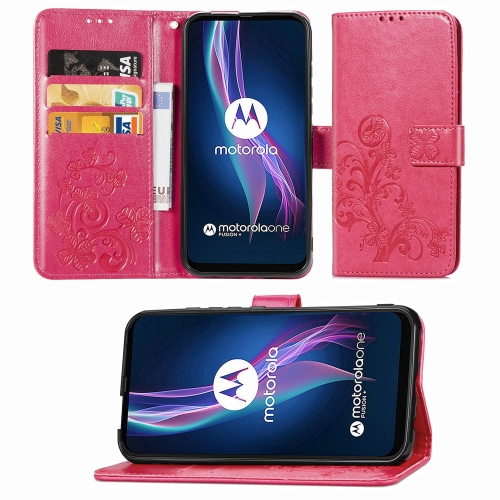 For Motorola One Fusion Plus Four-leaf Clasp Embossed Buckle Mobile Phone Protection Leather Case with Lanyard & Card Slot & Wallet & Bracket Function(Magenta)
For Motorola One Fusion Plus Four-leaf Clasp Embossed Buckle Mobile Phone Protection Leather Case with Lanyard & Card Slot & Wallet & Bracket Function(Magenta)