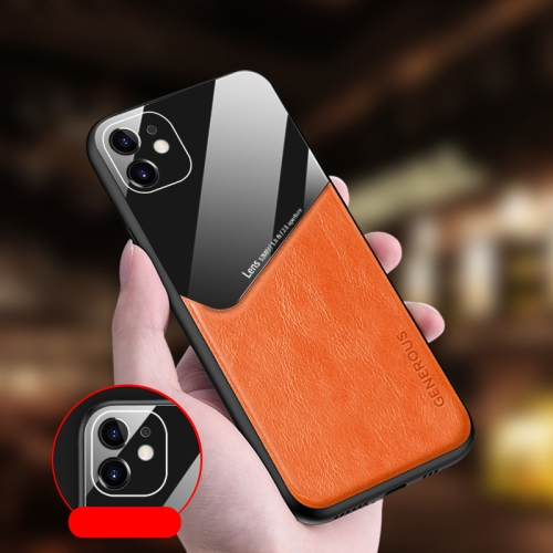 For iPhone 12 All-inclusive Leather + Organic Glass Phone Case with Metal Iron Sheet(Orange)
For iPhone 12 All-inclusive Leather + Organic Glass Phone Case with Metal Iron Sheet(Orange)