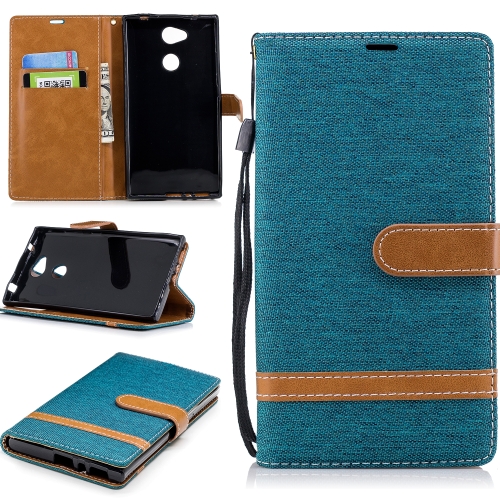 Color Matching Denim Texture Leather Case for Sony Xperia L2, with Holder & Card Slots & Wallet & Lanyard(Green)
Color Matching Denim Texture Leather Case for Sony Xperia L2, with Holder & Card Slots & Wallet & Lanyard(Green)