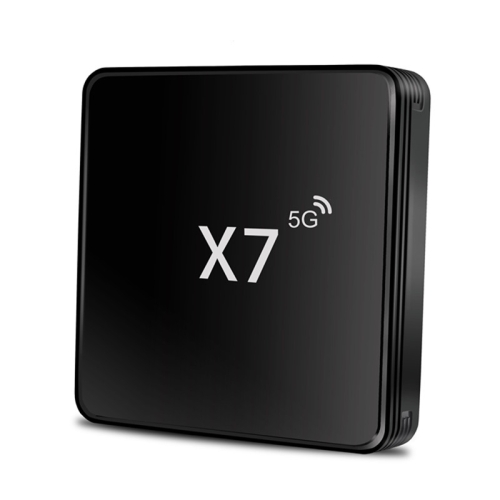 X7 4K Ultra HD Smart TV Network Set-top Box Dual-band 5G WiFi Android Box Player, Amlogic S905 L2 64bits Quad-Core Cortex-A53 1.5GHz, Memory:2GB+16GB(EU Plug)
X7 4K Ultra HD Smart TV Network Set-top Box Dual-band 5G WiFi Android Box Player, Amlogic S905 L2 64bits Quad-Core Cortex-A53 1.5GHz, Memory:2GB+16GB(EU Plug)