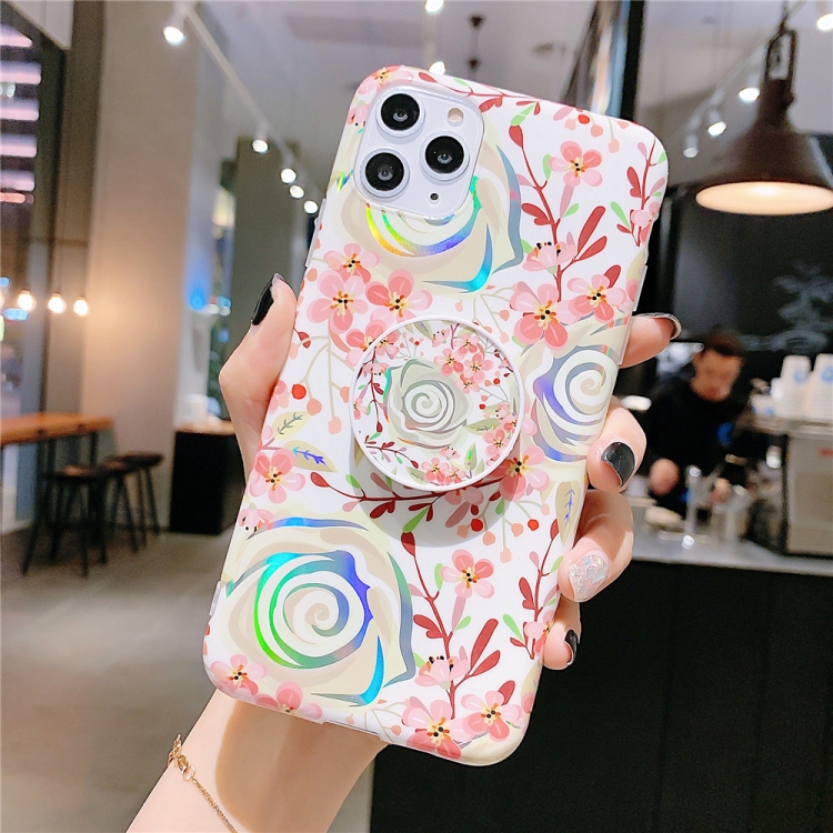 For iPhone 12 Pro Max 6.7 inch Colorful Laser Flower Series IMD TPU Mobile Phone Case With Folding Stand(Lyre Coral KB4)
For iPhone 12 Pro Max 6.7 inch Colorful Laser Flower Series IMD TPU Mobile Phone Case With Folding Stand(Lyre Coral KB4)