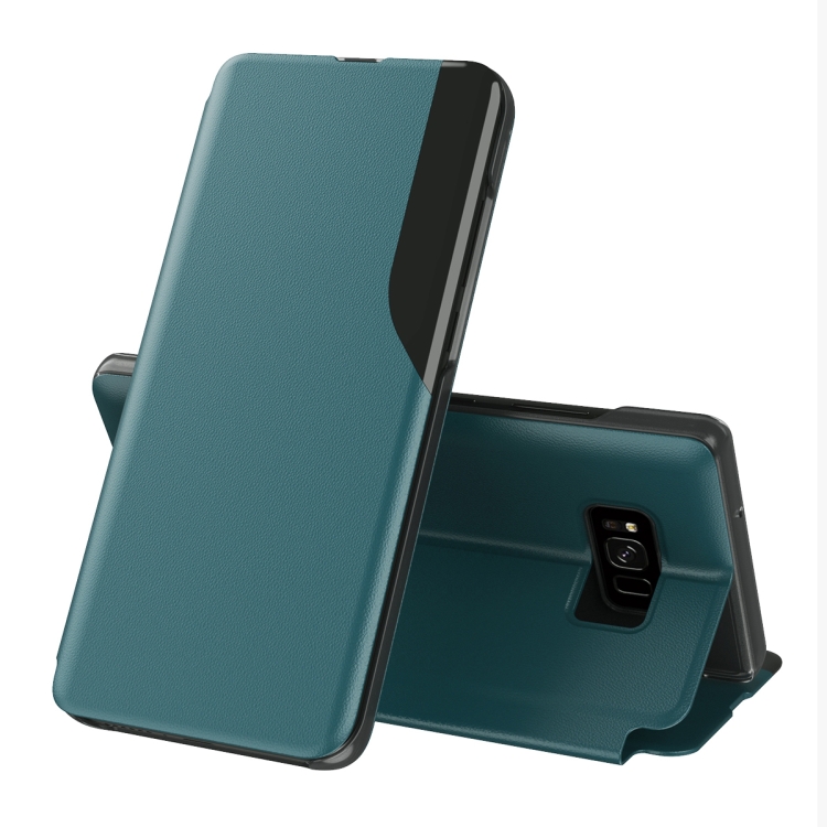 For Samsung Galaxy S8 Plus Side Display Magnetic Shockproof Horizontal Flip Leather Case with Holder(Green)
For Samsung Galaxy S8 Plus Side Display Magnetic Shockproof Horizontal Flip Leather Case with Holder(Green)