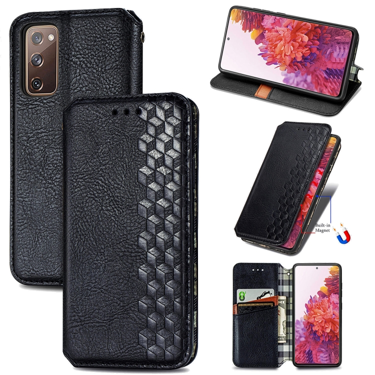 For Galaxy S20 FE(4G/5G) / S20 Lite Cubic Grid Pressed Horizontal Flip Magnetic PU Leather Case with Holder & Card Slots & Wallet(Black)
For Galaxy S20 FE(4G/5G) / S20 Lite Cubic Grid Pressed Horizontal Flip Magnetic PU Leather Case with Holder & Card Slots & Wallet(Black)