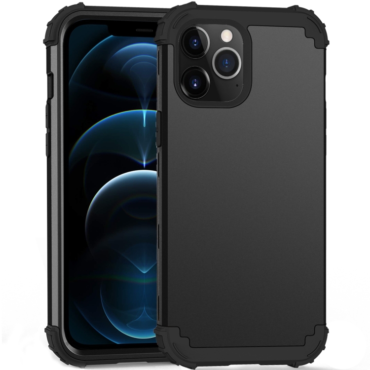 PC+ Silicone Three-piece Anti-drop Mobile Phone Protective Back Cover For iPhone 12 Pro Max(Black)
PC+ Silicone Three-piece Anti-drop Mobile Phone Protective Back Cover For iPhone 12 Pro Max(Black)