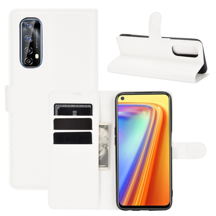 For OPPO Realme 7 Litchi Texture Horizontal Flip Protective Case with Holder & Card Slots & Wallet(White) 
For OPPO Realme 7 Litchi Texture Horizontal Flip Protective Case with Holder & Card Slots & Wallet(White)