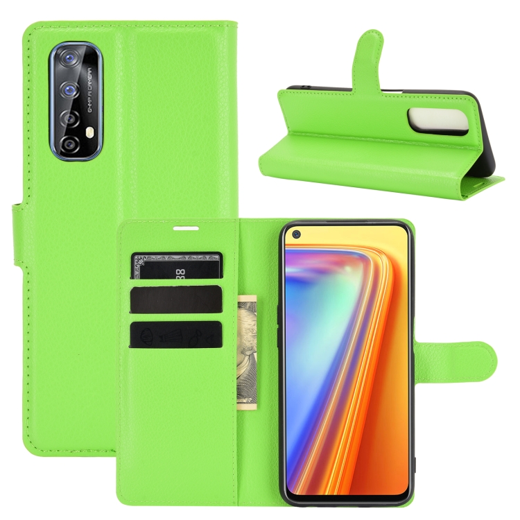 For OPPO Realme 7 Litchi Texture Horizontal Flip Protective Case with Holder & Card Slots & Wallet(Green)
For OPPO Realme 7 Litchi Texture Horizontal Flip Protective Case with Holder & Card Slots & Wallet(Green)