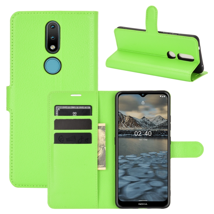 For Nokia 2.4 Litchi Texture Horizontal Flip Protective Case with Holder & Card Slots & Wallet(Green)
For Nokia 2.4 Litchi Texture Horizontal Flip Protective Case with Holder & Card Slots & Wallet(Green)