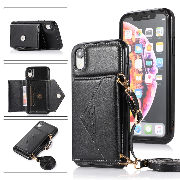 Multi-functional Cross-body Card Bag TPU+PU Back Cover Case with Holder & Card Slot & Wallet For iPhone XS Max(Black)
Multi-functional Cross-body Card Bag TPU+PU Back Cover Case with Holder & Card Slot & Wallet For iPhone XS Max(Black)