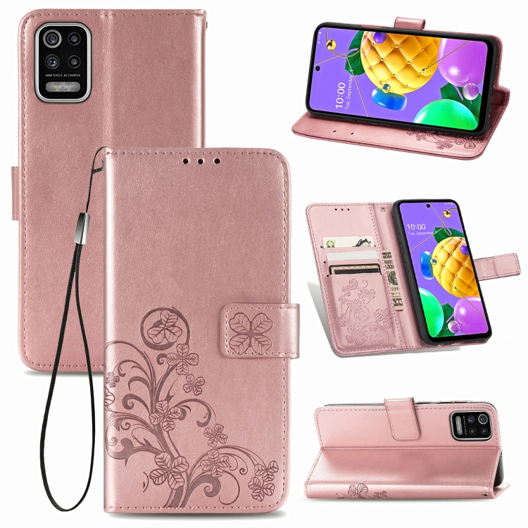 For LG K52 Four-leaf Clasp Embossed Buckle Mobile Phone Protection Leather Case with Lanyard & Card Slot & Wallet & Bracket Function(Rose Gold)
For LG K52 Four-leaf Clasp Embossed Buckle Mobile Phone Protection Leather Case with Lanyard & Card Slot & Wallet & Bracket Function(Rose Gold)