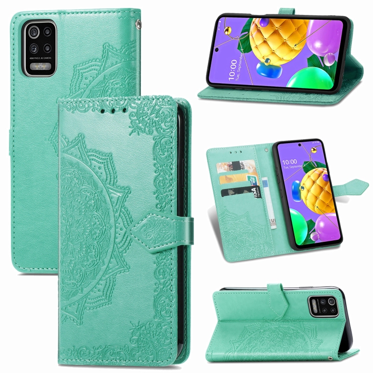 For LG K52 Mandala Flower Embossed Horizontal Flip Leather Case with Holder & Three Card Slots & Wallet & Lanyard(Green)
For LG K52 Mandala Flower Embossed Horizontal Flip Leather Case with Holder & Three Card Slots & Wallet & Lanyard(Green)