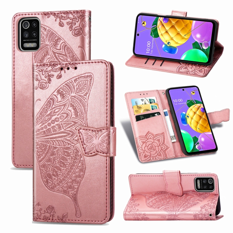 For LG K52 Butterfly Love Flower Embossed Horizontal Flip Leather Case with Bracket / Card Slot / Wallet / Lanyard(Rose Gold)
For LG K52 Butterfly Love Flower Embossed Horizontal Flip Leather Case with Bracket / Card Slot / Wallet / Lanyard(Rose Gold)