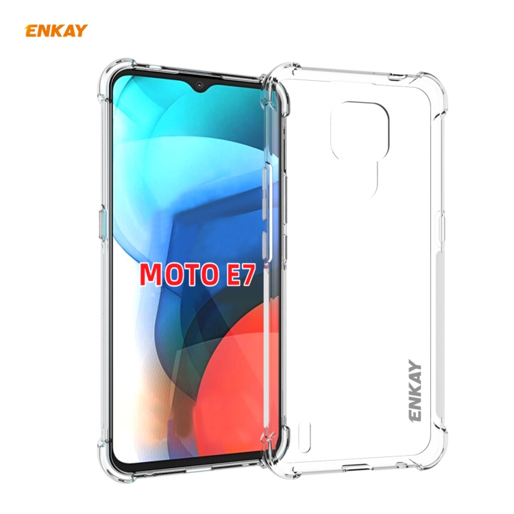 For Motorola Moto E7 Hat-Prince ENKAY Clear TPU Shockproof Case Soft Anti-slip Cover
For Motorola Moto E7 Hat-Prince ENKAY Clear TPU Shockproof Case Soft Anti-slip Cover