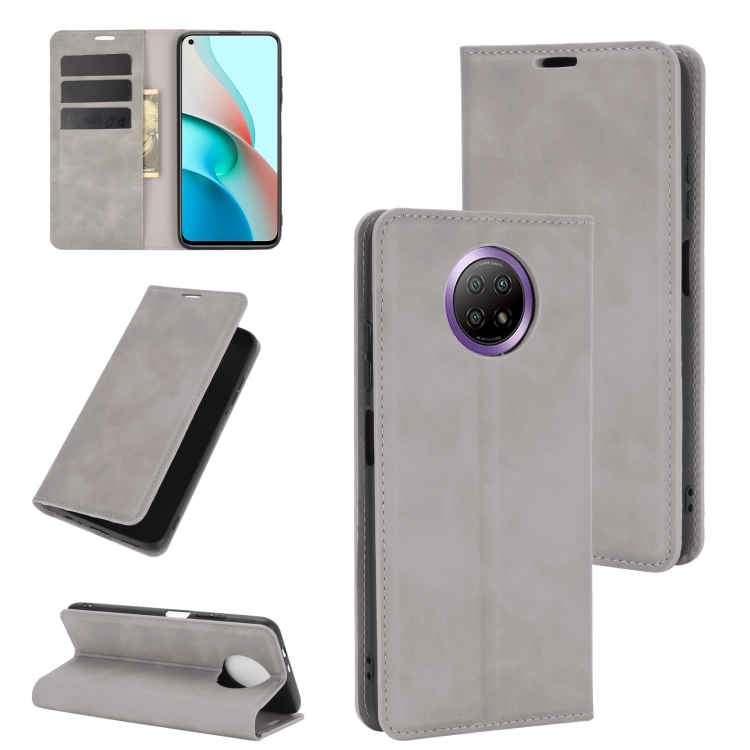 For Xiaomi Redmi Note 9 5G China Version Retro-skin Business Magnetic Suction Leather Case with Holder & Card Slots & Wallet(Grey)
For Xiaomi Redmi Note 9 5G China Version Retro-skin Business Magnetic Suction Leather Case with Holder & Card Slots & Wallet(Grey)