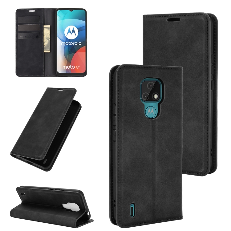 For Motorola Moto E7 Retro-skin Business Magnetic Suction Leather Case with Holder & Card Slots & Wallet(Black)
For Motorola Moto E7 Retro-skin Business Magnetic Suction Leather Case with Holder & Card Slots & Wallet(Black)