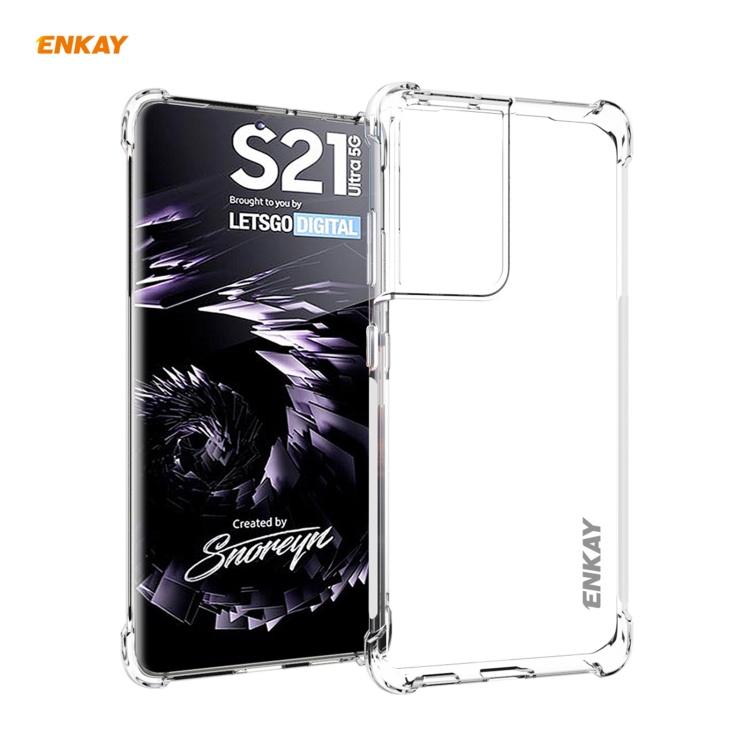 For Samsung Galaxy S21 Ultra 5G Hat-Prince ENKAY Clear TPU Shockproof Case Soft Anti-slip Cover
For Samsung Galaxy S21 Ultra 5G Hat-Prince ENKAY Clear TPU Shockproof Case Soft Anti-slip Cover