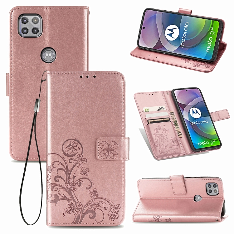 Four-leaf Clasp Embossed Buckle Mobile Phone Protection Leather Case with Lanyard & Card Slot & Wallet & Bracket Function For Motorola Moto G 5G(Rose Gold)
Four-leaf Clasp Embossed Buckle Mobile Phone Protection Leather Case with Lanyard & Card Slot & Wallet & Bracket Function For Motorola Moto G 5G(Rose Gold)