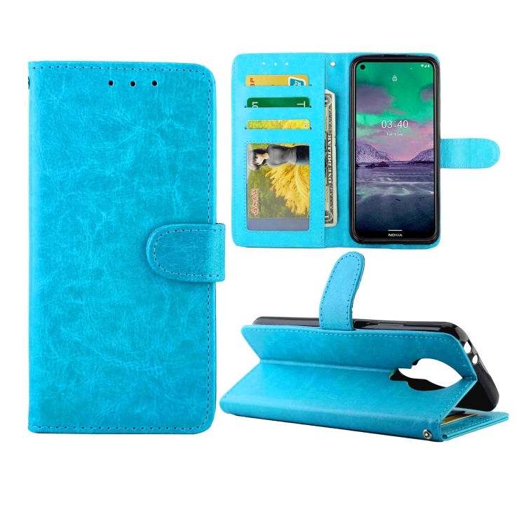 For Nokia 3.4 Crazy Horse Texture Leather Horizontal Flip Protective Case with Holder & Card Slots & Wallet & Photo Frame(baby Blue)
For Nokia 3.4 Crazy Horse Texture Leather Horizontal Flip Protective Case with Holder & Card Slots & Wallet & Photo Frame(baby Blue)