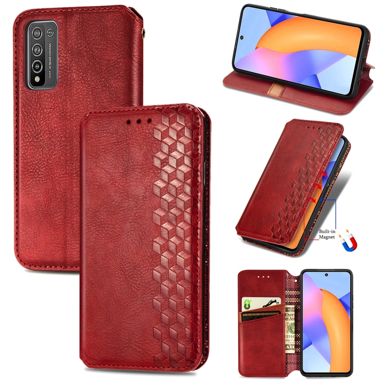 For Huawei Honor 10 X Lite Cubic Grid Pressed Horizontal Flip Magnetic PU Leather Case with Holder & Card Slots & Wallet(Red)
For Huawei Honor 10 X Lite Cubic Grid Pressed Horizontal Flip Magnetic PU Leather Case with Holder & Card Slots & Wallet(Red)