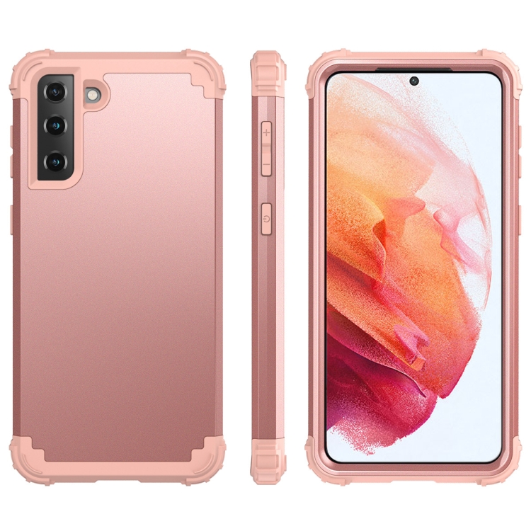 For Samsung Galaxy S21 5G PC+ Silicone Three-piece Anti-drop Mobile Phone Protective Back Cover(Rose Gold)
For Samsung Galaxy S21 5G PC+ Silicone Three-piece Anti-drop Mobile Phone Protective Back Cover(Rose Gold)