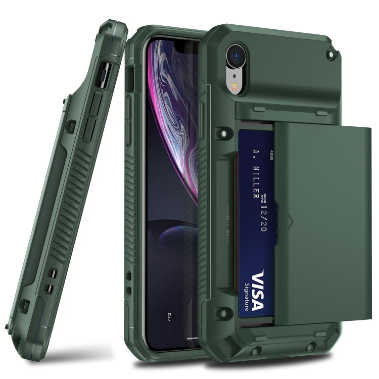 For iPhone X/XS PC+TPU Shockproof Heavy Duty Armor Protective Case with Slide Multi-Card Slot(Army Green)
For iPhone X/XS PC+TPU Shockproof Heavy Duty Armor Protective Case with Slide Multi-Card Slot(Army Green)