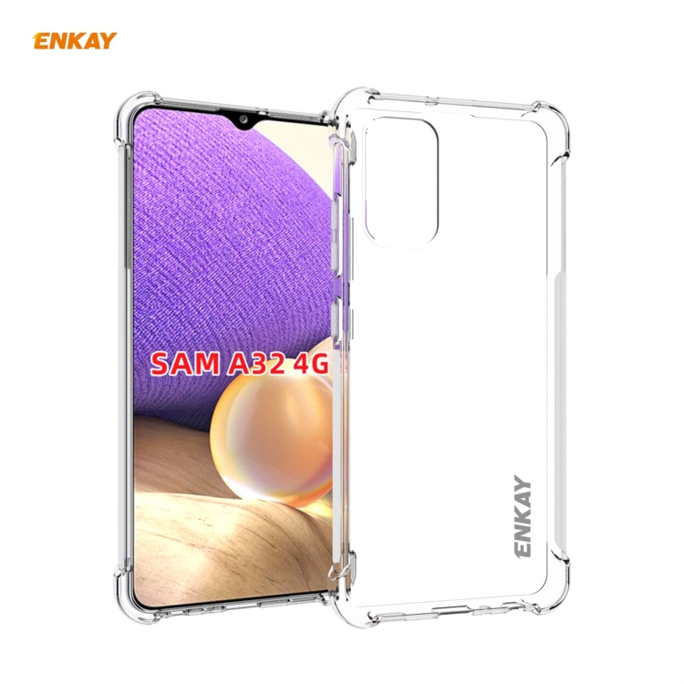 For Samsung Galaxy A32 4G Hat-Prince ENKAY Clear TPU Shockproof Case Soft Anti-slip Cover
For Samsung Galaxy A32 4G Hat-Prince ENKAY Clear TPU Shockproof Case Soft Anti-slip Cover