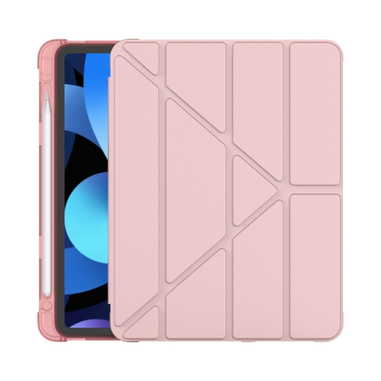 Multi-folding Surface PU Leather Matte Anti-drop Protective TPU Case with Pen Slot for iPad Air 2020 10.9(Rose Gold)
Multi-folding Surface PU Leather Matte Anti-drop Protective TPU Case with Pen Slot for iPad Air 2020 10.9(Rose Gold)