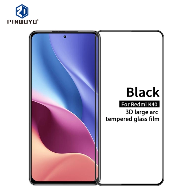 For Xiaomi Redmi K40 / K40 Pro PINWUYO 9H 3D Curved Full Screen Explosion-proof Tempered Glass Film(Black)
For Xiaomi Redmi K40 / K40 Pro PINWUYO 9H 3D Curved Full Screen Explosion-proof Tempered Glass Film(Black)