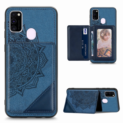 For Samsung Galaxy M21 Mandala Embossed Magnetic Cloth PU+TPU+PC Case with Holder & Card Slots & Wallet & Photo Frame(Blue)
For Samsung Galaxy M21 Mandala Embossed Magnetic Cloth PU+TPU+PC Case with Holder & Card Slots & Wallet & Photo Frame(Blue)