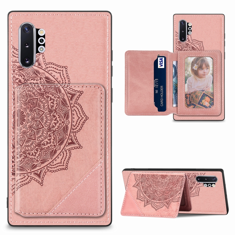 For Samsung Galaxy Note 10 Pro Mandala Embossed Magnetic Cloth PU+TPU+PC Case with Holder & Card Slots & Wallet & Photo Frame(Rose Gold)
For Samsung Galaxy Note 10 Pro Mandala Embossed Magnetic Cloth PU+TPU+PC Case with Holder & Card Slots & Wallet & Photo Frame(Rose Gold)