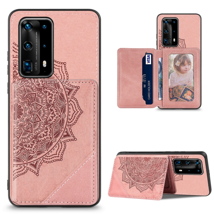 For Huawei P40 Pro Mandala Embossed Magnetic Cloth PU+TPU+PC Case with Holder & Card Slots & Wallet & Photo Frame(Rose Gold)
For Huawei P40 Pro Mandala Embossed Magnetic Cloth PU+TPU+PC Case with Holder & Card Slots & Wallet & Photo Frame(Rose Gold)