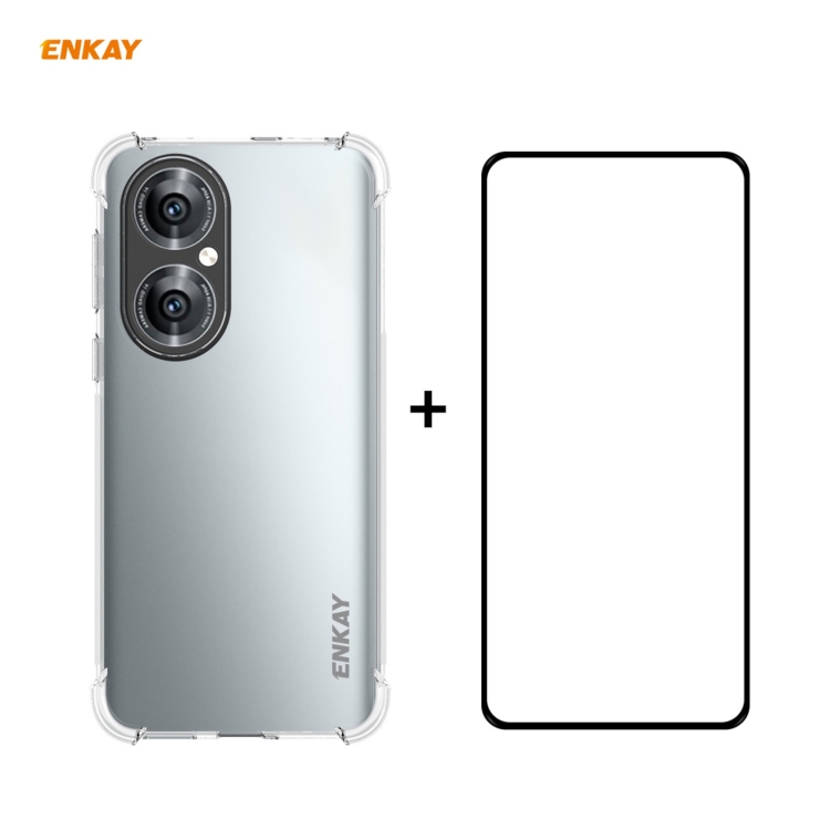 For Huawei P50 Hat-Prince ENKAY Clear TPU Shockproof Case Soft Anti-slip Cover + 0.26mm 9H 2.5D Full Glue Full Coverage Tempered Glass Protector Film
For Huawei P50 Hat-Prince ENKAY Clear TPU Shockproof Case Soft Anti-slip Cover + 0.26mm 9H 2.5D Full Glue Full Coverage Tempered Glass Protector Film
