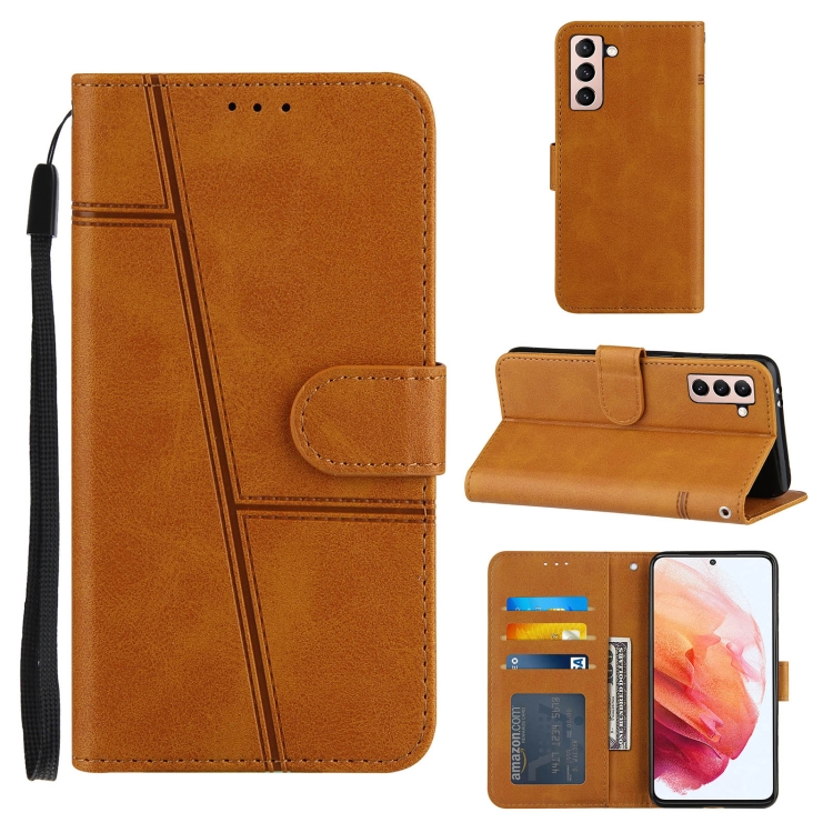 For Samsung Galaxy S21+ 5G Stitching Calf Texture Buckle Horizontal Flip Leather Case with Holder & Card Slots & Wallet & Lanyard(Yellow)
For Samsung Galaxy S21+ 5G Stitching Calf Texture Buckle Horizontal Flip Leather Case with Holder & Card Slots & Wallet & Lanyard(Yellow)