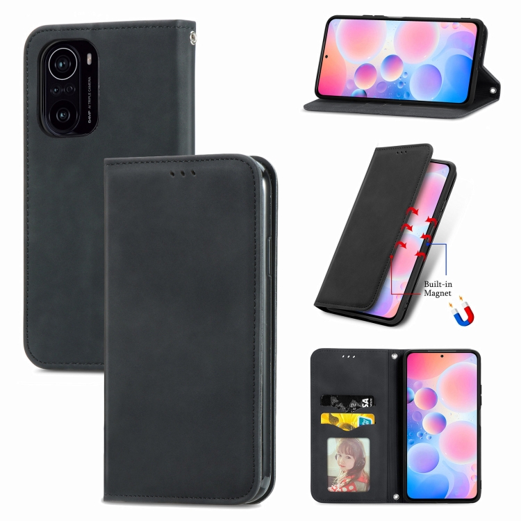 For Xiaomi Redmi K40 / K40 Pro /K40 Pro+ Retro Skin Feel Business Magnetic Horizontal Flip Leather Case With Holder & Card Slots & Wallet & Photo Frame(Black)
For Xiaomi Redmi K40 / K40 Pro /K40 Pro+ Retro Skin Feel Business Magnetic Horizontal Flip Leather Case With Holder & Card Slots & Wallet & Photo Frame(Black)