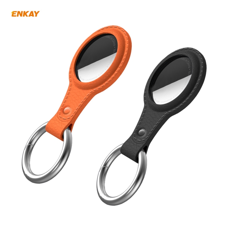 2 PCS ENKAY Hat-Prince Anti-fall Leather Teture TPU Case Cover with Keyring for AirTag(Orange + Black)
2 PCS ENKAY Hat-Prince Anti-fall Leather Teture TPU Case Cover with Keyring for AirTag(Orange + Black)